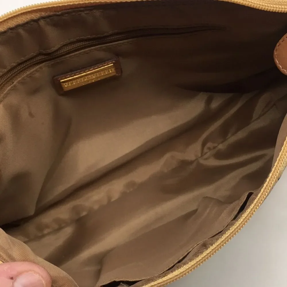 Roccobarocco Italian Coated Canvas Y2K bag with currency print